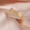 Love Letter Rings for Beloved Stainless Steel Gold Birthday Wedding Women Ring Jewelry Gifts