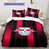 RasenBallsport Leipzig Pattern Bedding Quilt Set  Home Decoration  Gift (1 * duvet cover + 2 * pillowcase  without core)