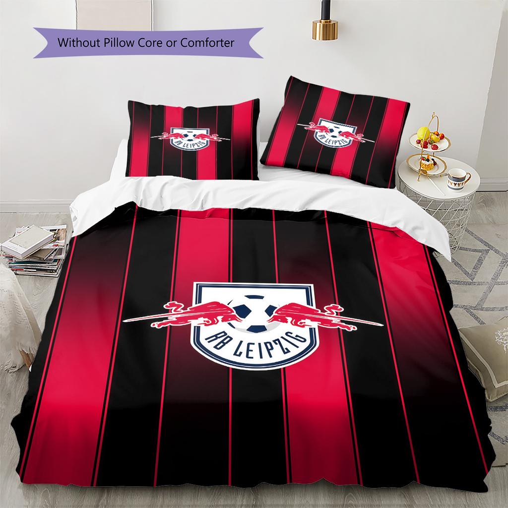 RasenBallsport Leipzig Pattern Bedding Quilt Set Home Decoration Gift (1 * duvet cover + 2 * pillowcase without core)