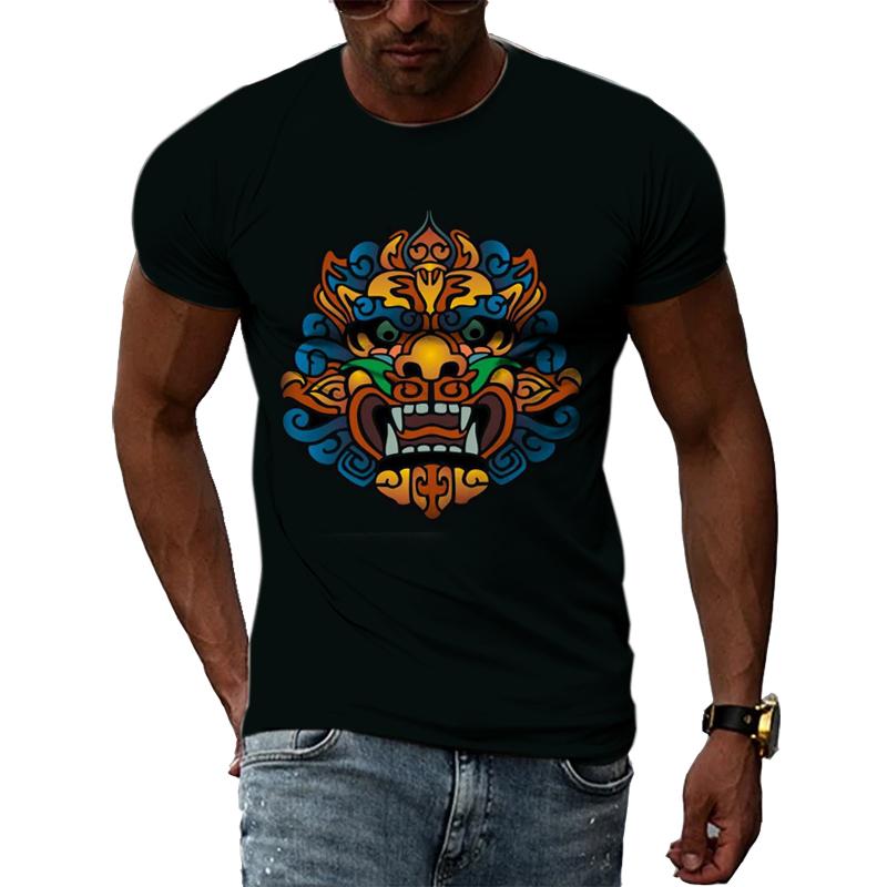 Summer Fashion Chinese Dragon Men T-shirts 3D Trend Casual Personality Cool Style Printing Tees Hip Hop O-neck Short Sleeve Tops
