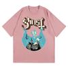 New Ghost Band T-shirt Women Oversize Fashion Cool London Singer Fans Essentials Summer Short Sleeve Print Rock Plain Black Tees