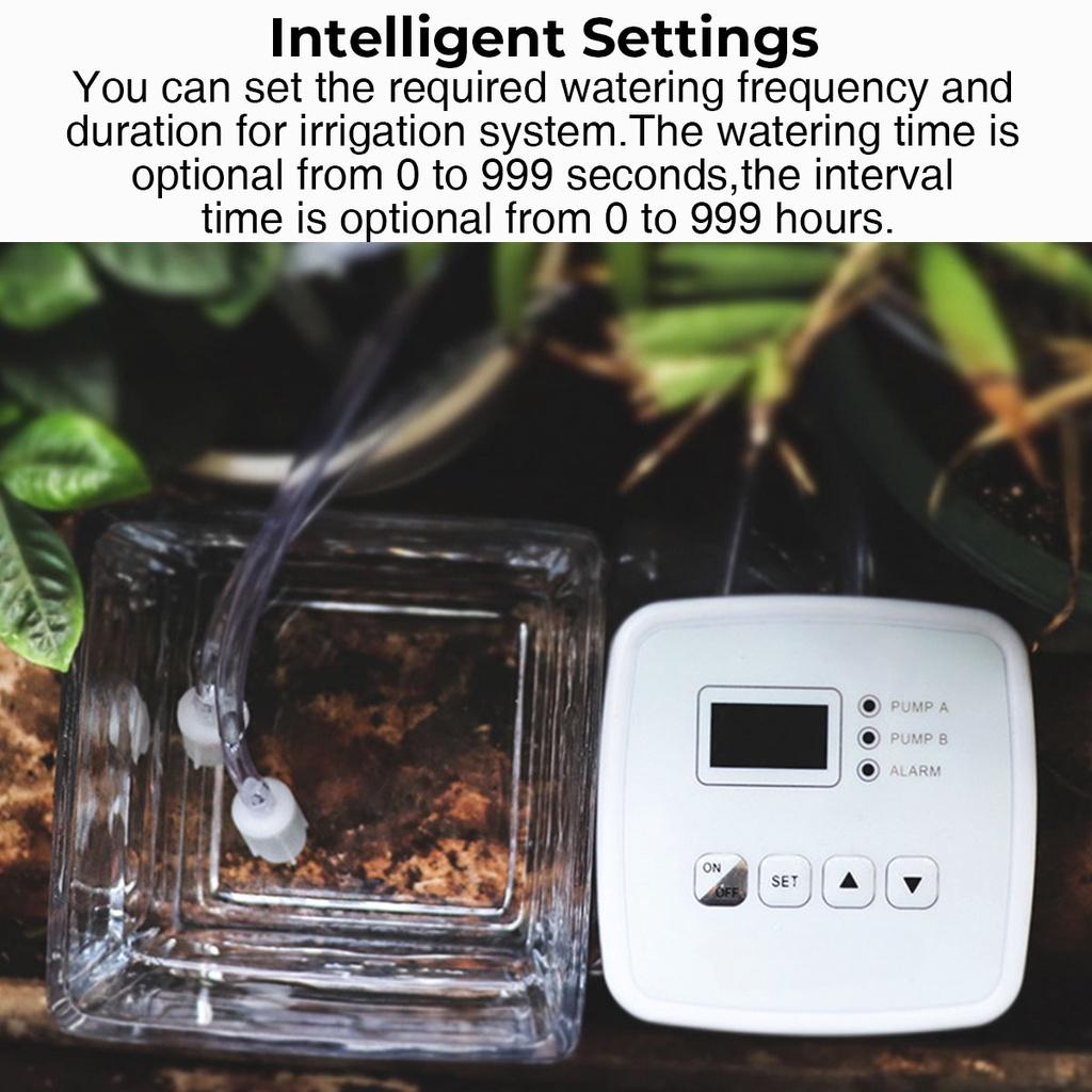 Single/Double Pump Garden Drip Irrigation Device Controller Timer System Intelligent Automatic Watering Device for Plants DC5V
