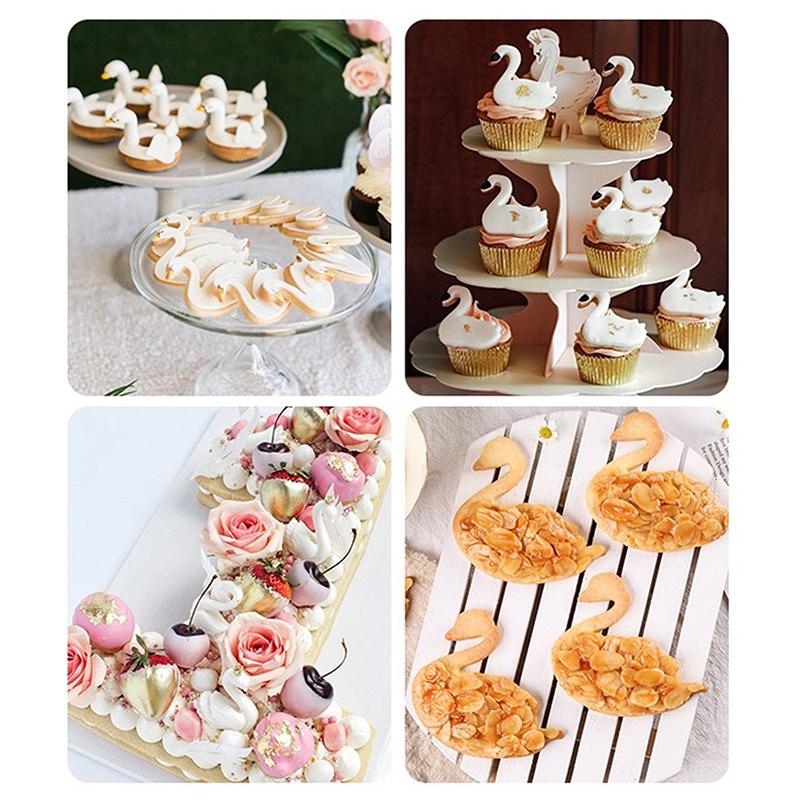 1/2 шт. формочки для печенья для детей в форме лебедя, 3D-формы для выпечки, форма для тиснения печенья, формочка для печенья в форме животного-крекера