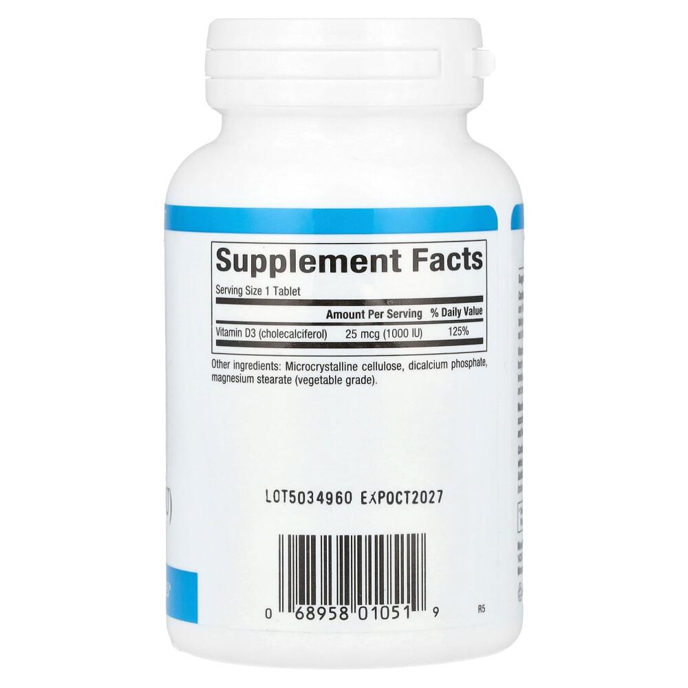 Natural Factors Витамин D3 25 мкг (1000 МЕ) 180 таблеток