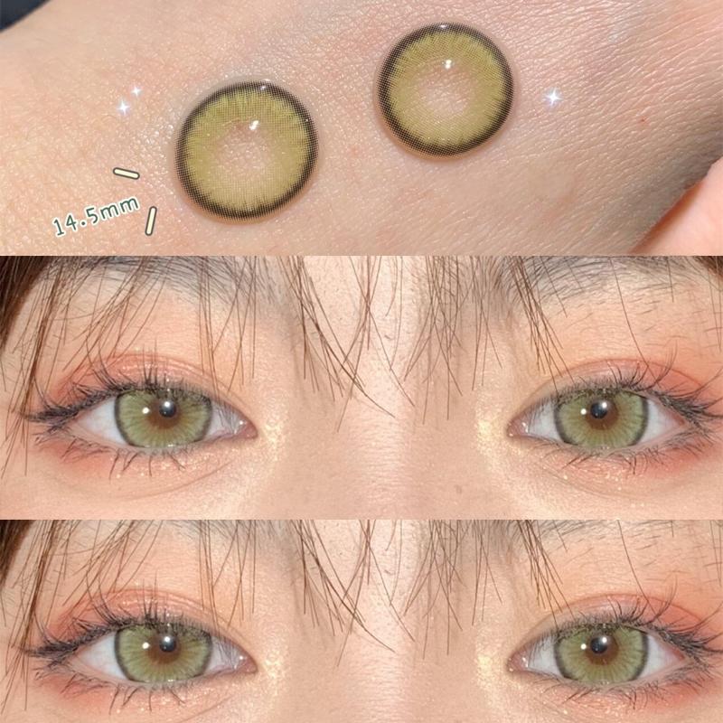 Контактные линзы MillCreek Diamond Sugar Green/Grey/Brown/Blue Степень миопии (0-8.00) 1 год использования Диаметр: 14,5-мм естественная удобная линза