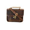 Vintage Leather Satchel Unisex Brown Messenger Casual Crossbody Bag New 9"