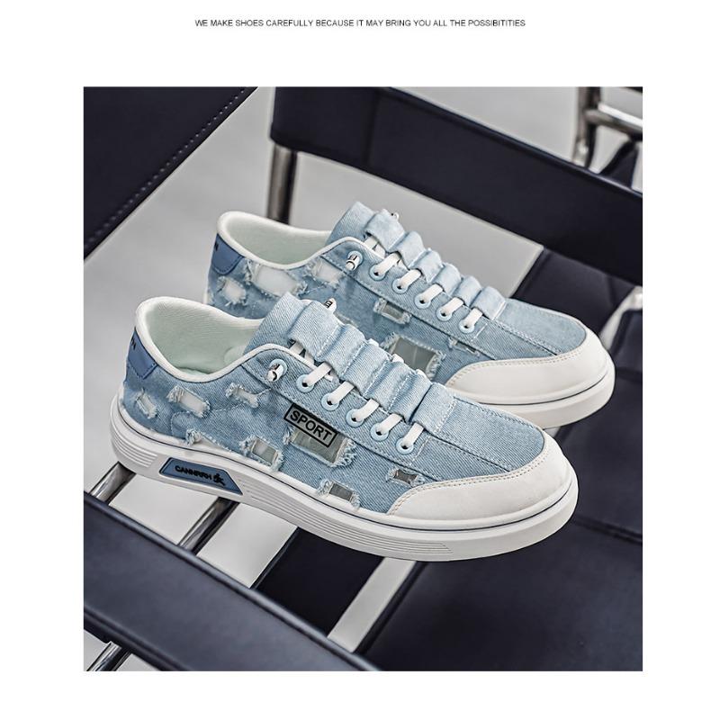 Men S Canvas Breathable Casual Soft Sole Board Shoes For Students