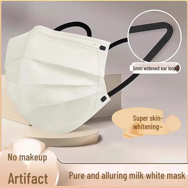 High-Value Women's V Face Butterfly Morandi Disposable Mask - Protective, Thin, Enhances Small Face, Eye Corner Shield