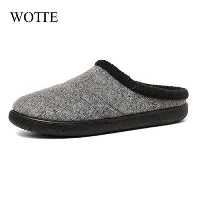 Модные зимние тапочки, обувь на плоской подошве, новые летние мужские и женские домашние нескользящие универсальные домашние туфли, повседневные теплые плюшевые хлопковые тапочки