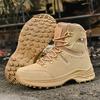 Мужские тактические ботинки Бренд Военные Оригинальные Охотничьи Походные Ботинки Унисекс Тренировочные На шнуровке Высокие Ботинки Пустынные Армейские Ботинки для Альпинизма