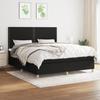 3142275 vidaXL Divan Bed with Mattress Black 180x200 Cm Fabric