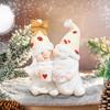 Yousheng Coffee Couple Gnome Фигурка смоляной статуэтки гнома Безликий эльф Скульптура Рождество Домашний Офис Кафе Кофейня Бар Украшение Рабочего Стола Орнамент