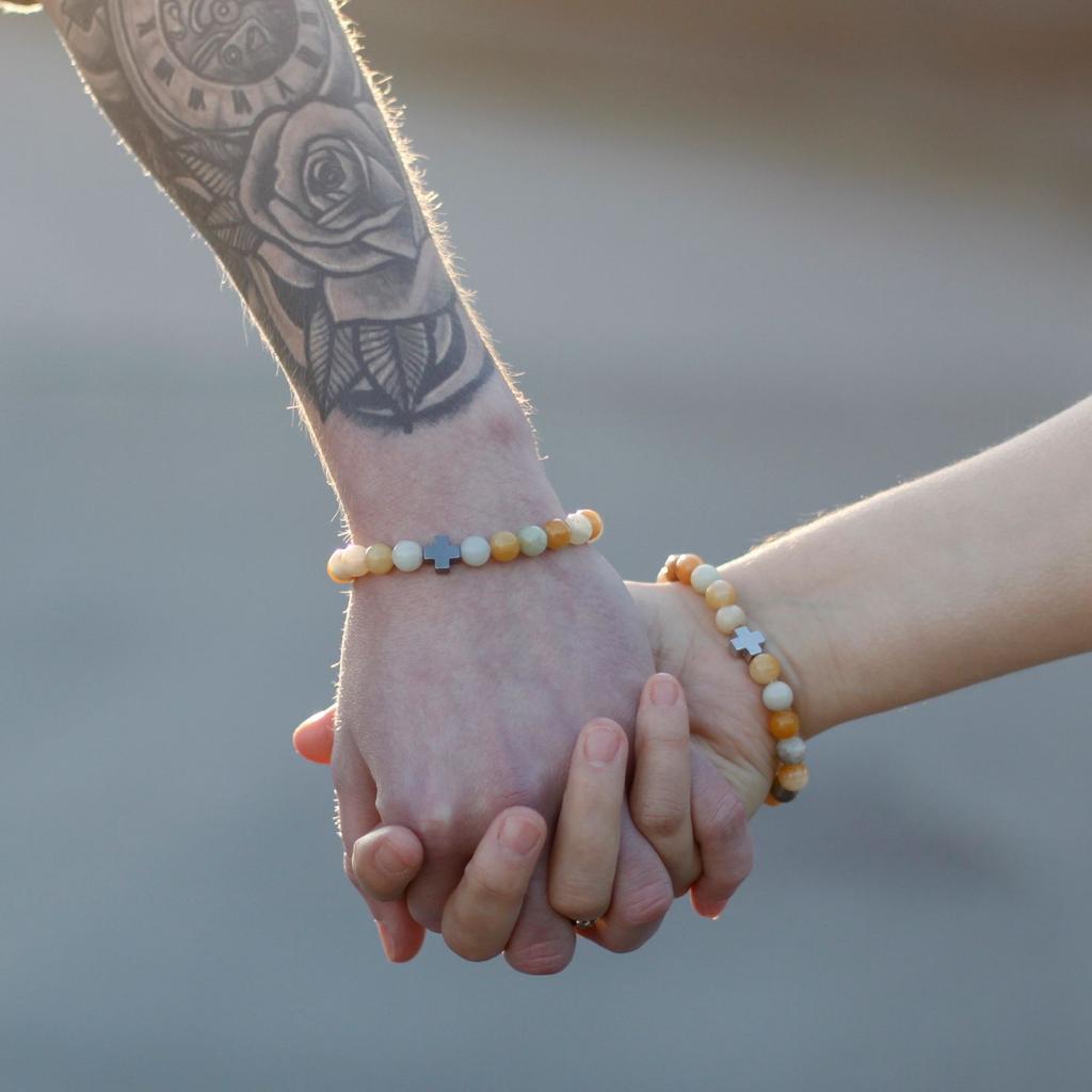 Couple Bracelets 2 Pack Tiger Eye Black Stone