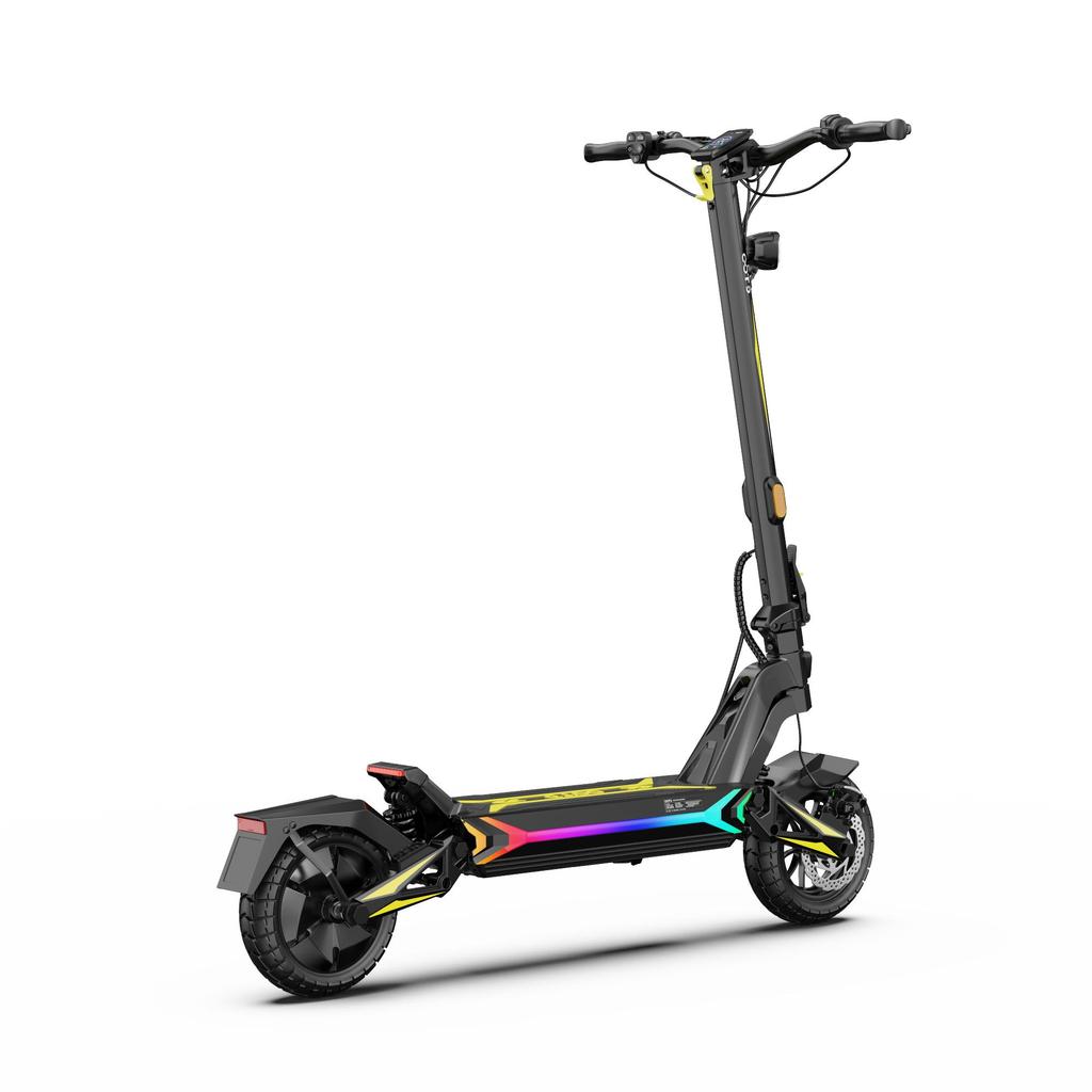 Foldable electric scooter OOTD SR1,features a 1400W motor, a 48V 20Ah battery, a top speed of 50km/h, a range of 70km, and 10-inch tires