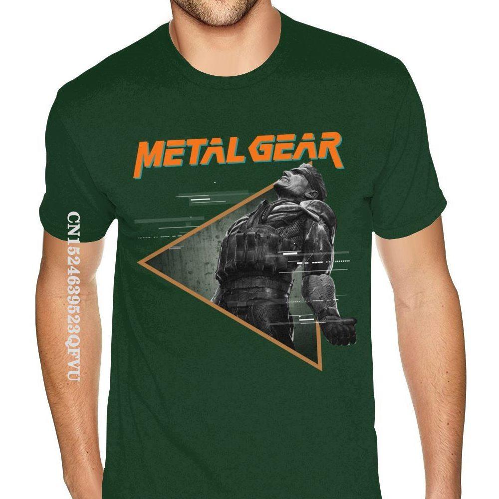 Дешевые фирменные футболки Metal Gear Solid, мужские футболки на заказ в английском стиле, мужские ретро-хлопковые футболки в готическом стиле