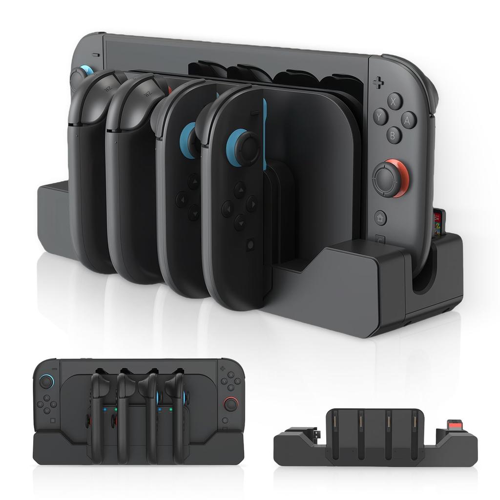 Lwuckbarrt Nintendo Switch 2 2 Charging Stand Compatible with Nintendo Switch Magnetic Charging for 2 Left and Right Charging 4 Controllers Fast Holds
