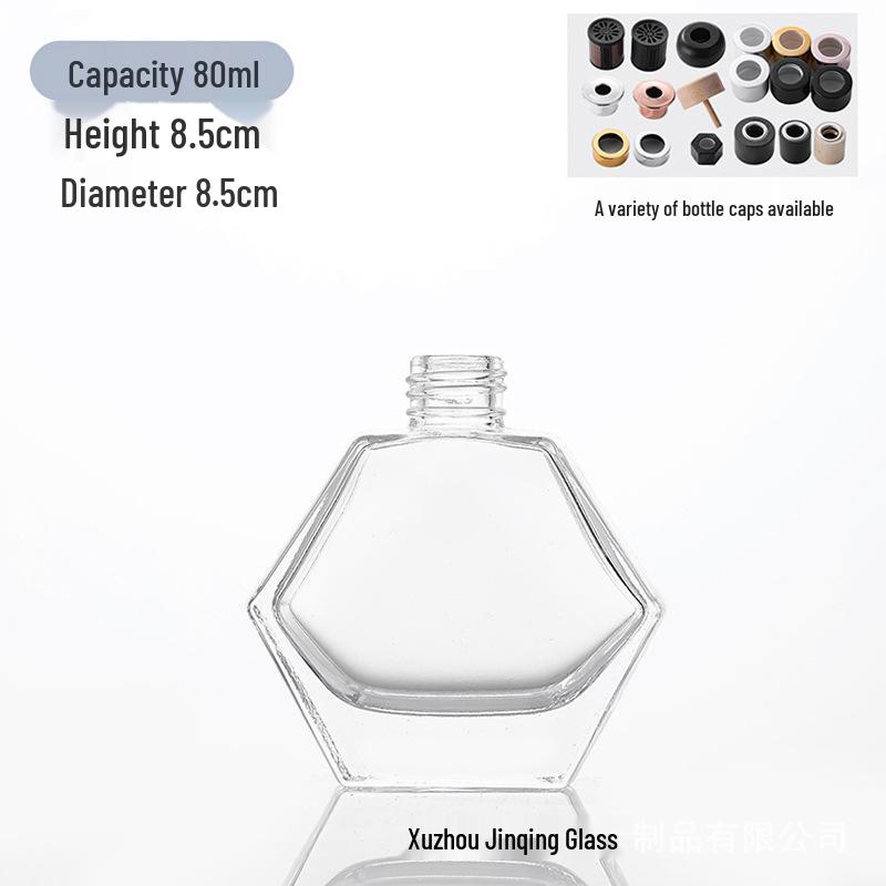 Transparent Glass Aromatherapy Bottle - Large Belly Design for Home or Office