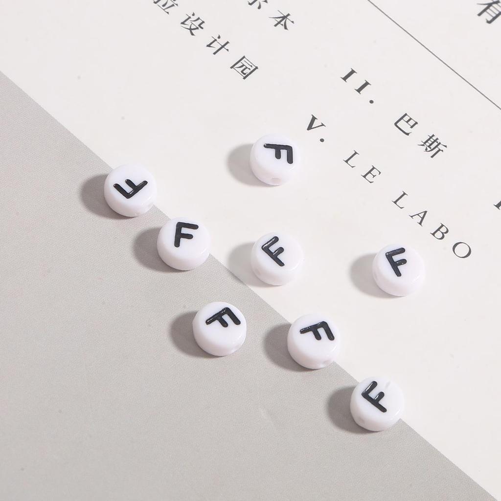 100 шт. бусины с буквами, круглые бусины с буквами алфавита, акриловые бусины, сделай сам, изготовление ювелирных изделий, браслет, ожерелье, аксессуары