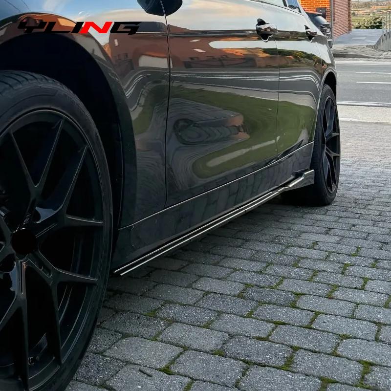 For Mercedes Benz Accessories A-CLASS W177 A200 A250 A35 A45s AMG Car Side Skirts Extensions Rocker Panels Lip 8Pcs 86.6inch/2.2