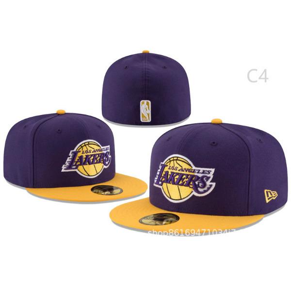 Популярная городская полностью закрытая шляпа с плоским козырьком Lakers Не регулируемая бейсболка Дорожная ветрозащитная солнцезащитная кепка для отдыха