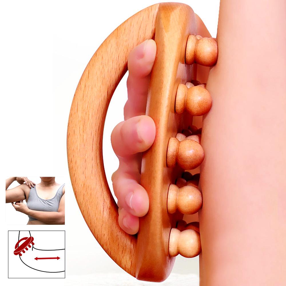 Массажный инструмент Wood Therapy, деревянная массажная щетка для тела для удаления целлюлита, облегчения состояния кожи, коррекции фигуры, лимфодренажный массажер