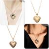 Women Chain Friend Jewelry Forever and Always Necklace Pendant Heart Shaped Photo Picture Locket