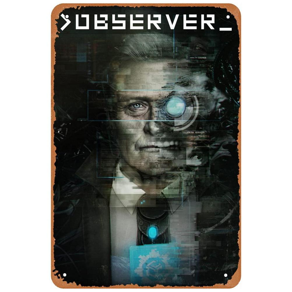 Металлические жестяные таблички Декорация стены для видеоигр Винтажные художественные плакаты Железная живопись для мужской комнаты Домашнее кафе Игровая комната Клуб Бар