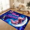 Astronaut Space Theme Soft Crystal Velvet Rug Custom Name & Text Print Non Slip Floor Rug for Bedroom Living Room