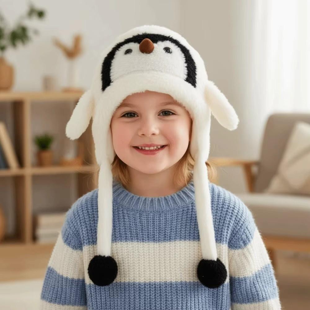 Breathable Fabric Balaclava Hat Thickened Ear Protection Hat Cute Children's Warm Hat Children