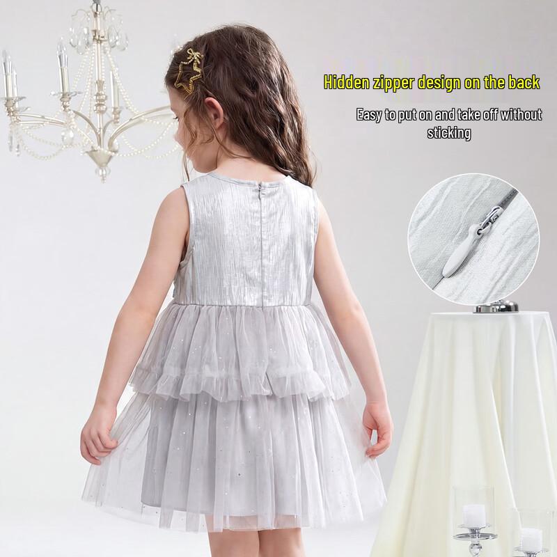 ASK JUNIOR Girl's Sleeveless Summer Princess Dress