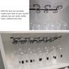 Metal Wine Glass Rack Holder Under Cabinet Stemware Hanging Storage Holder for Bar Kitchen Glass Wine Cup Shelf Organizers Tools