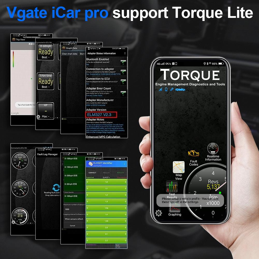 Vgate ICar Pro Bluetooth 4.0 WIFI для Android IOS ELM327 V2.3 OBD 2 OBD2 автомобильный диагностический инструмент BT4.0 считыватель кодов сканирующий инструмент