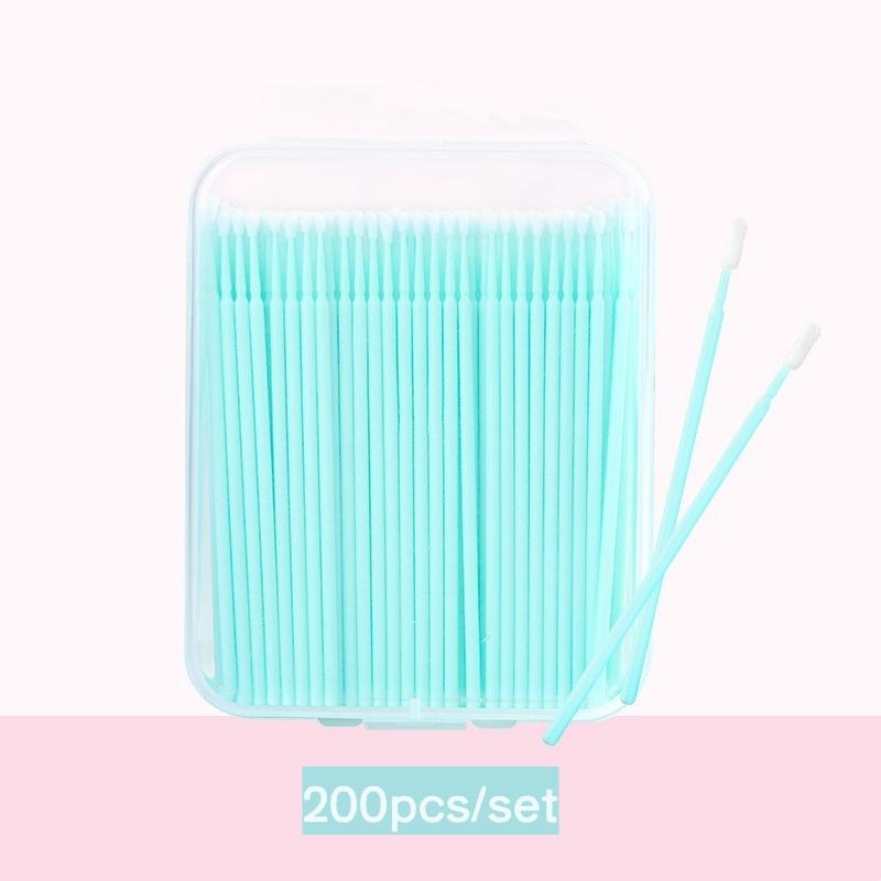 100 шт./пакет и 200 шт./коробка Одноразовые микробраши для наращивания ресниц, индивидуальные тампоны для снятия ресниц, микробраши для инструментов для наращивания ресниц