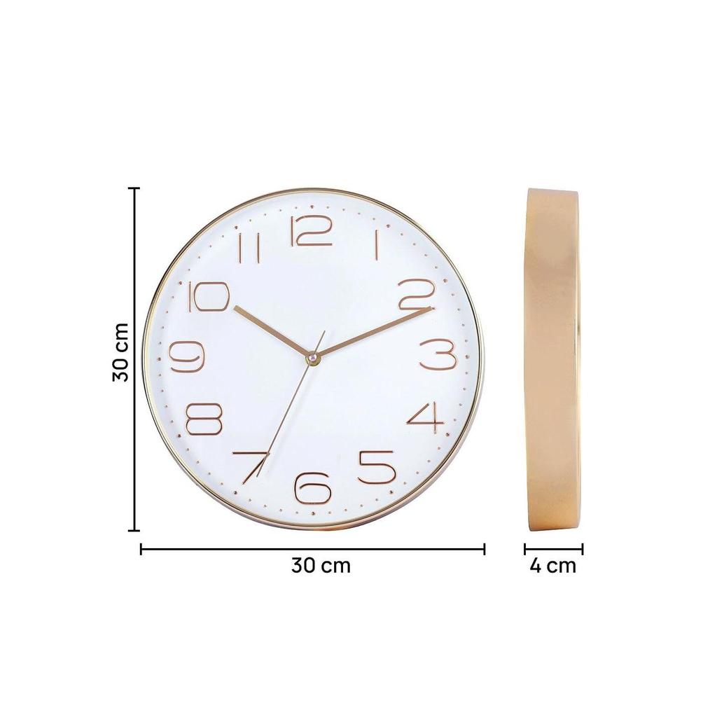 Современные настенные часы с роскошной отделкой и бесшумным кварцевым механизмом плавного хода – 1 шт.|12 дюймов|Декоративные часы для дома, офиса,