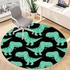 1pc Dino Pattern Office Round Area Rug, Indoor Mat Suitable ForOffice, Under Office Chairs Bedroom Living Room Home Decor, Room Deco,  n52