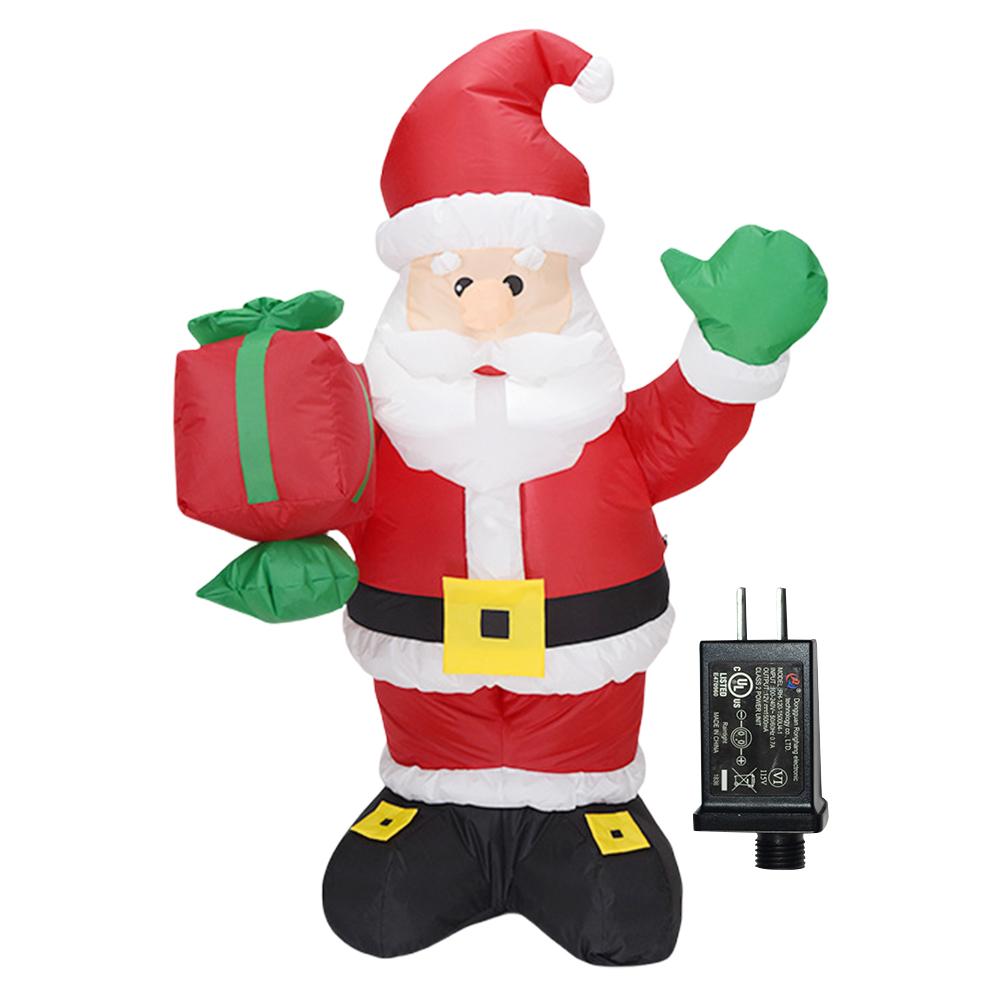 Светодиодная надувная милая игрушка, надуваемая воздухом, освещенное украшение в виде Санта-Клауса, светящаяся гигантская модель, украшение для рождественской садовой вечеринки