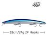 Приманка для ловли рыбы Minnow, жесткая искусственная приманка Laser, 18 см, 24 г, 3D-глаза, острые крючки, приманка для морской рыбалки, цветные воблеры