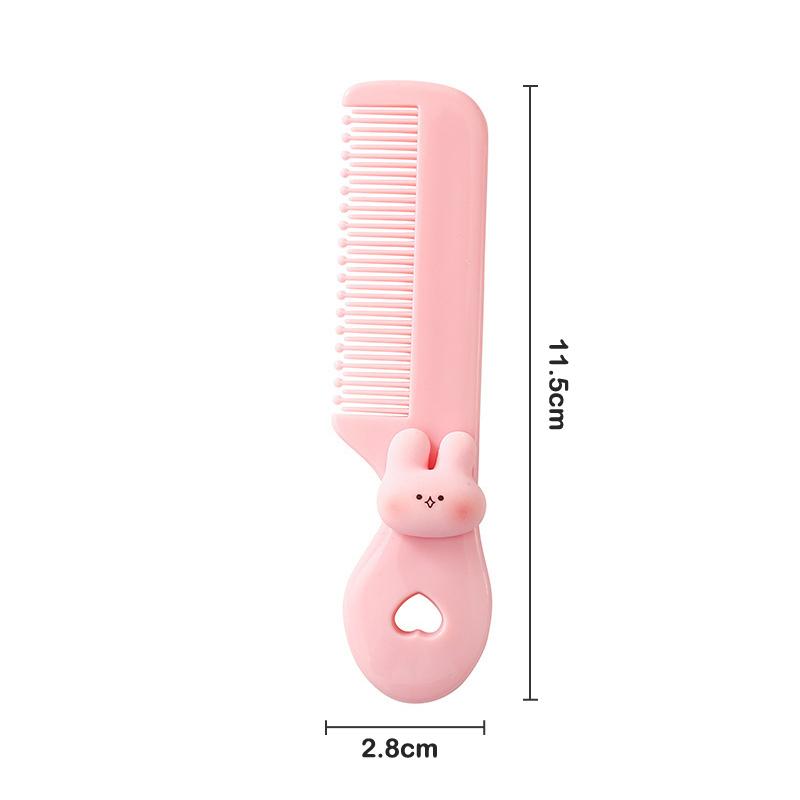 Милый мультяшный цветок животное цветная расческа для волос портативная мини карманная расческа