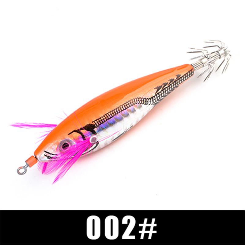 FTK 1pcs/4pcs Squid Bait Bait Shrimp Bait Swaying Luminous Squid Hook Light Fishing Tackle Fixture