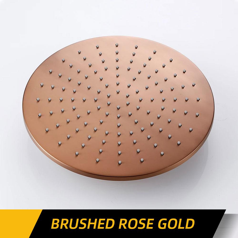 Настенная душевая головка Rian, только латунь, черный хром, матовый, розовое золото, душевая кабина, ванная комната, без кронштейна