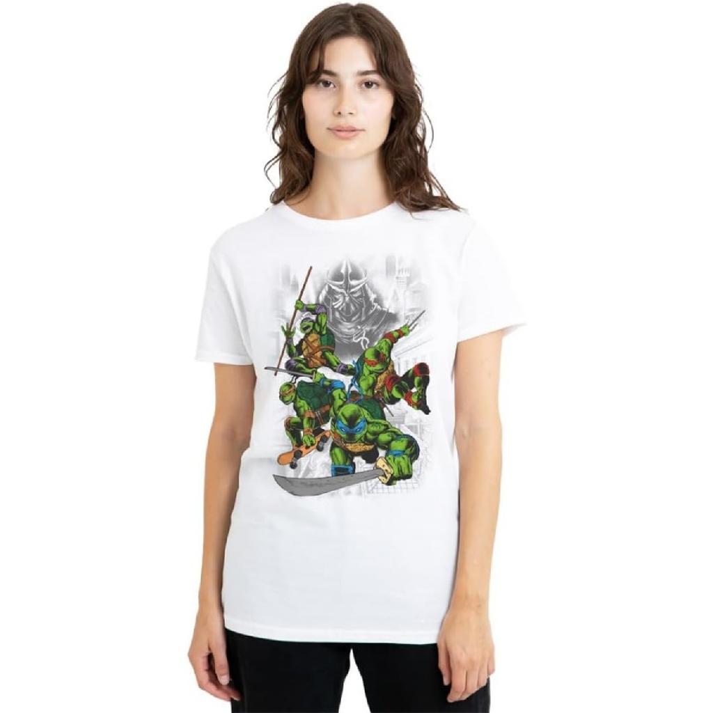 Женская футболка Черепашки-ниндзя TMNT Шреддер и Черепашки Комикс
