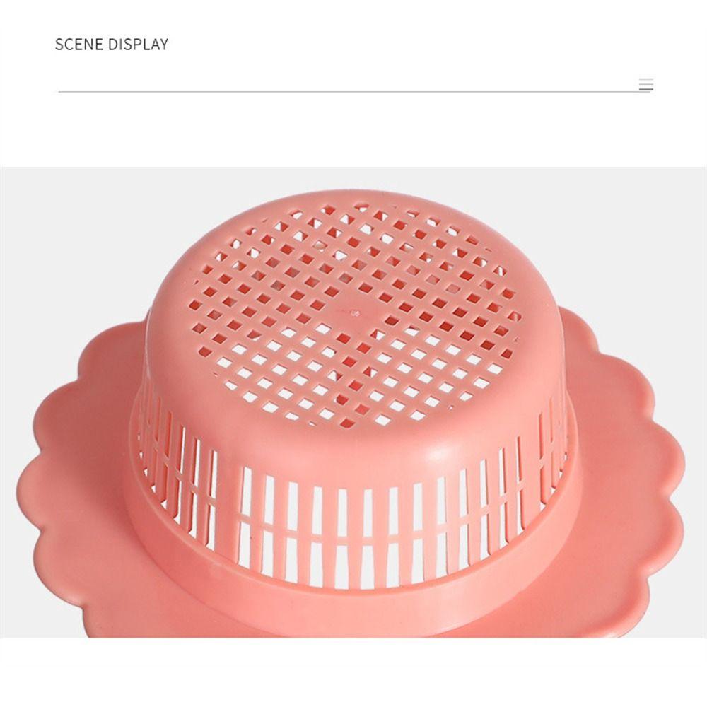 Cylindrical Handle Hole Filter Flower Shape Floor Filter Durable Sink Drain Strainer  Bathroom