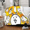 1pc Blanket The Battle Cats Print Design, Lightweight Blanket for Sofa, Bed- Soft &Warm, Gift for All Seasons like Christmas, Halloween