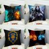 Чехол для подушки World Of Warcraft WOW для автомобиля, дивана, декоративный домашний, двусторонний принт, плюшевый квадратный декоративный пилотный чехол для подушки