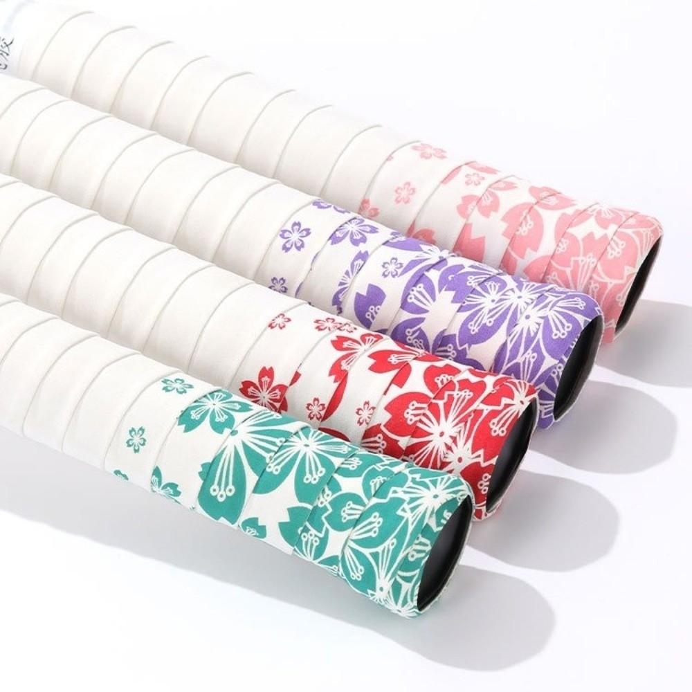 Sakura Print Badminton Racket Grips Wrap Sweat-Absorbent Quickly Self-adhesive Grip