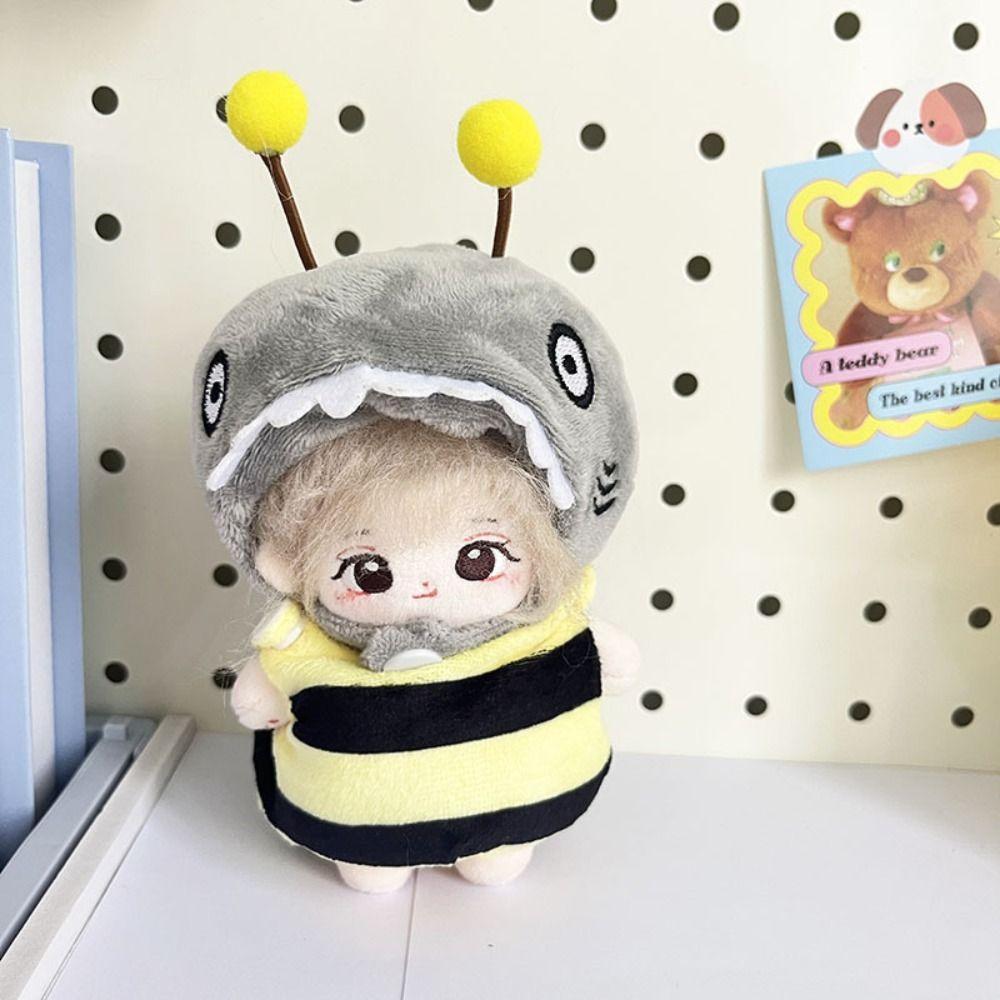 Shark and Bee 10cm Idol Doll Outfit Two Piece Suit Doll Changing Dressing Children Gift