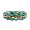 Sea Grass Evening Bag Crystal Clutches Blue Rhinestone Diamond Wedding Purses WHTUOHENG Party Cocktail Purses For Gala Gold Bag