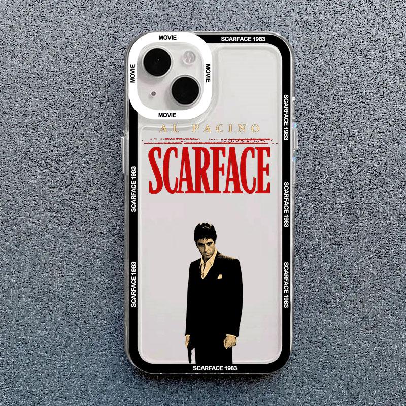 Классический фильм S-Лицо со шрамом Чехол для телефона Для iPhone 17 16 15 11 12 14 13 Pro Max Mini X XS XR 7 Plus 16E Air Ударопрочный чехол Fundas