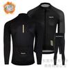 Winter Cycling Jersey Long Sleeve Thermal Windproof Bike Wear Men Women