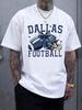 Графическая футболка Dallas Football - Повседневная с круглым вырезом